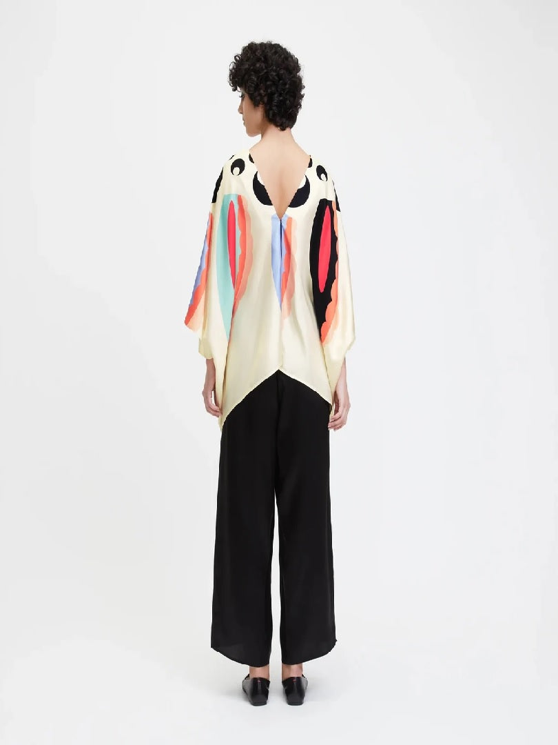 Beach Style Soft Satin Silk Top With BSY Pant 2 Piece Coord Set J5678 image 2