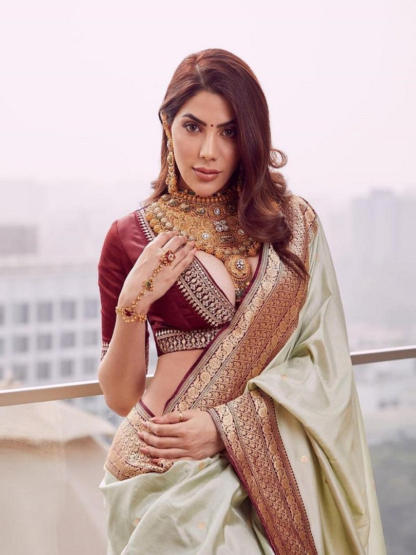 Soft Lichi Silk Kanchivaram Saree image 2