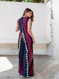 Party Wear Printed Korean Jumpsuit With Pockets J5715 image 2