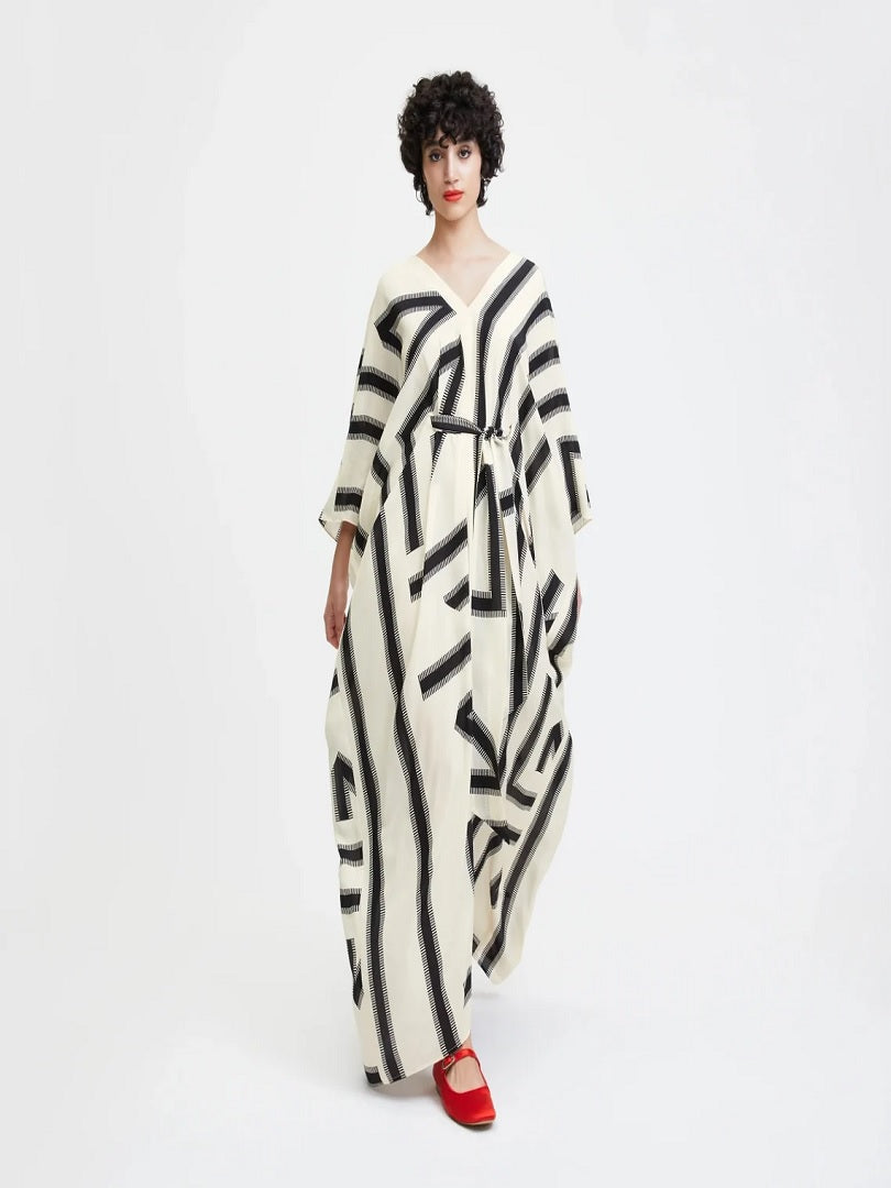 Lounge Wear French Moss Belt Style Kaftan (Free Size) J5716 image 1