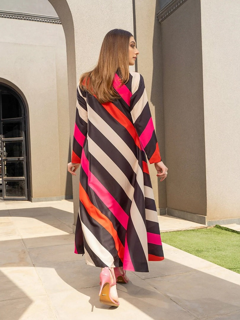 Lounge Wear Striped Printed Top, Fancy Korean Kurti J5718 image 2