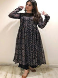 Indian Women Georgette Anarkali Kurti Readymade Fancy Dress SV image 4