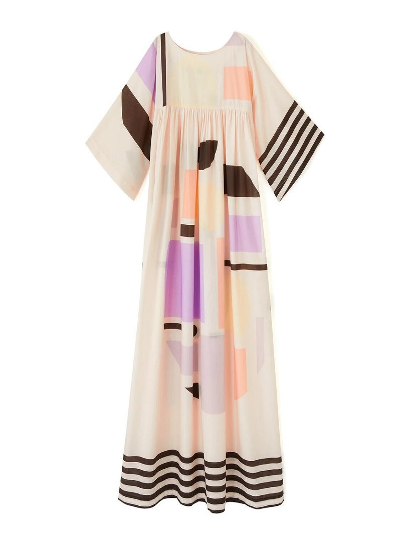 New Fancy Printed Poly Rayon Cotton Long Maxi Dress Kaftans Collection J5757 image 2