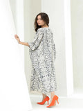 Soft Satin Silk Printed Calf Length Kaftan J5761 image 2