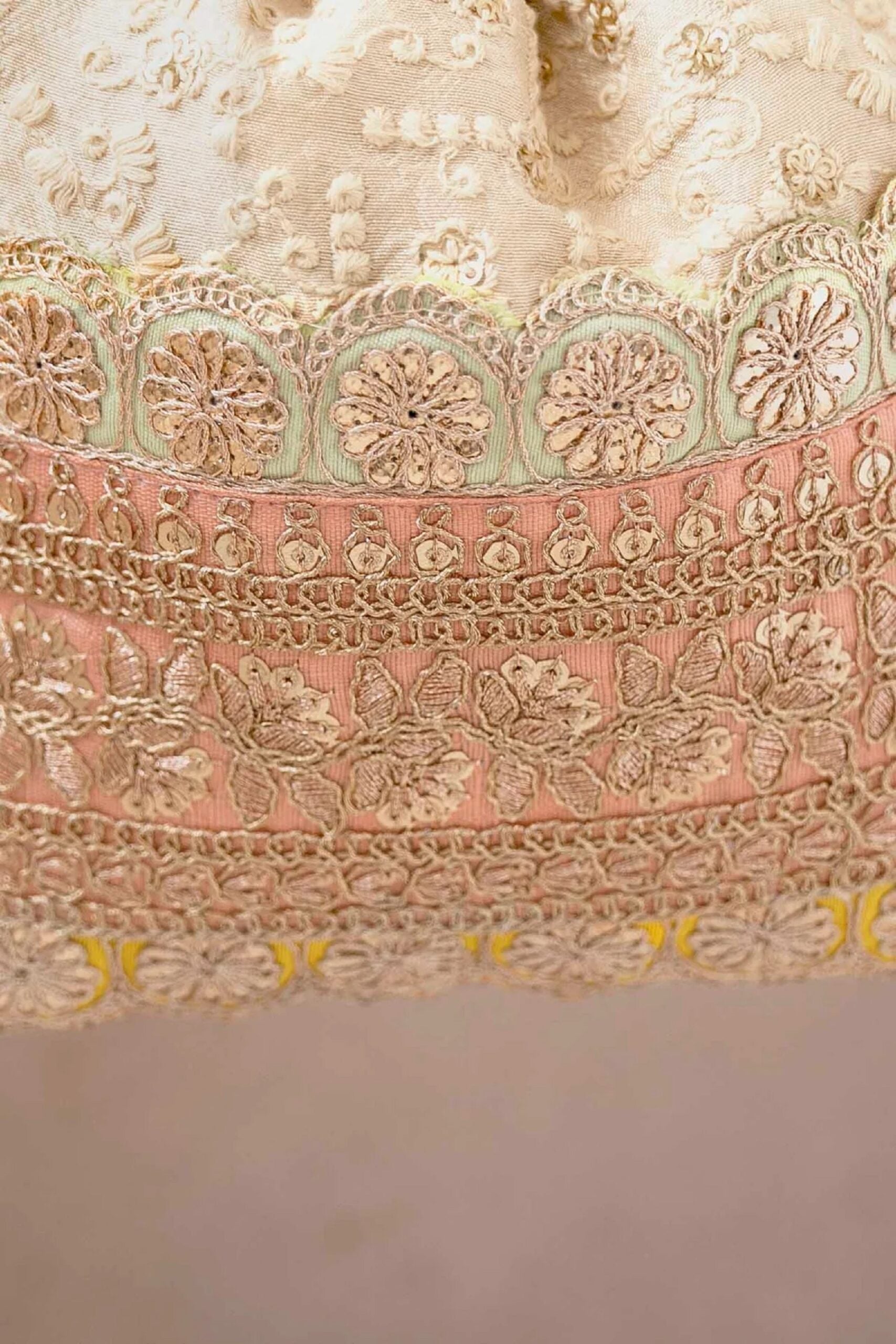 Antique Multicolor Embroidered Potli bag image 2