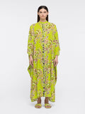 Front Open Button Style Printed French Moss Long / Short Sleeves Top Dress J5685 image 1