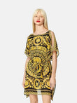 Exclusive Georgette Gold Printed Stylish Women Short Kaftan (Free Size) J5763 image 1