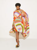 Korean BSY Circular Printed Short Kaftan Top J5720 image 1