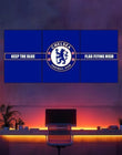 Chelsea Flag Split Poster – 300 GSM Matte Wall Art for Blues Fans Paperback bookcover – AVRBOOKS