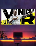 Vinicius Jr Split Poster – 300 GSM Matte Finish Wall Art for Football Fans Paperback bookcover – AVRBOOKS