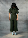 Khaki Linen Jumpsuit For Women image 2