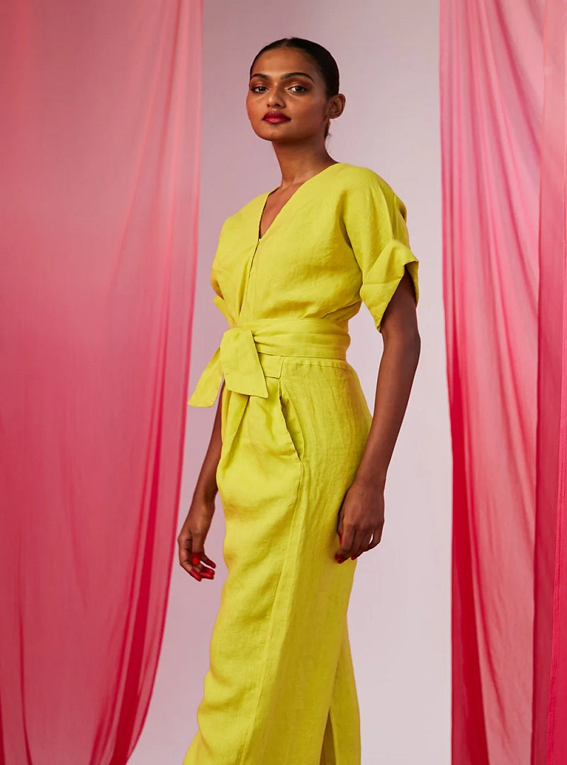 Neon Linen Jumpsuit For Women image 2