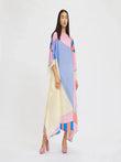 Women's Casual Wear Soft Silk Crepe Kaftan, Beach Party Wear Dress J5602 image 1