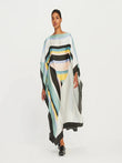 Women's Casual Wear Striped Printed Soft Silk Crepe Kaftan J5603 image 1