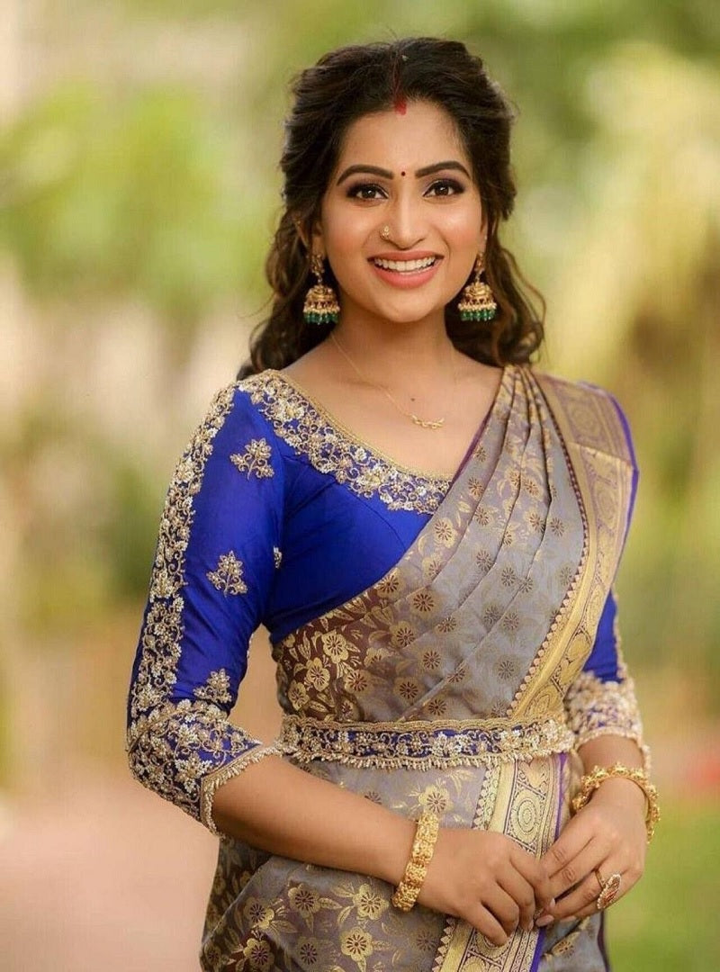 Soft Lichi Silk Kanjivaram Saree image 2