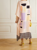 New Fancy Digital Printed Soft Silk Crepe Kaftans Collection J5610 image 2
