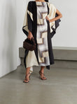 Boat Neck Style Silk Crepe Kaftan Holiday Wear J5612 image 1