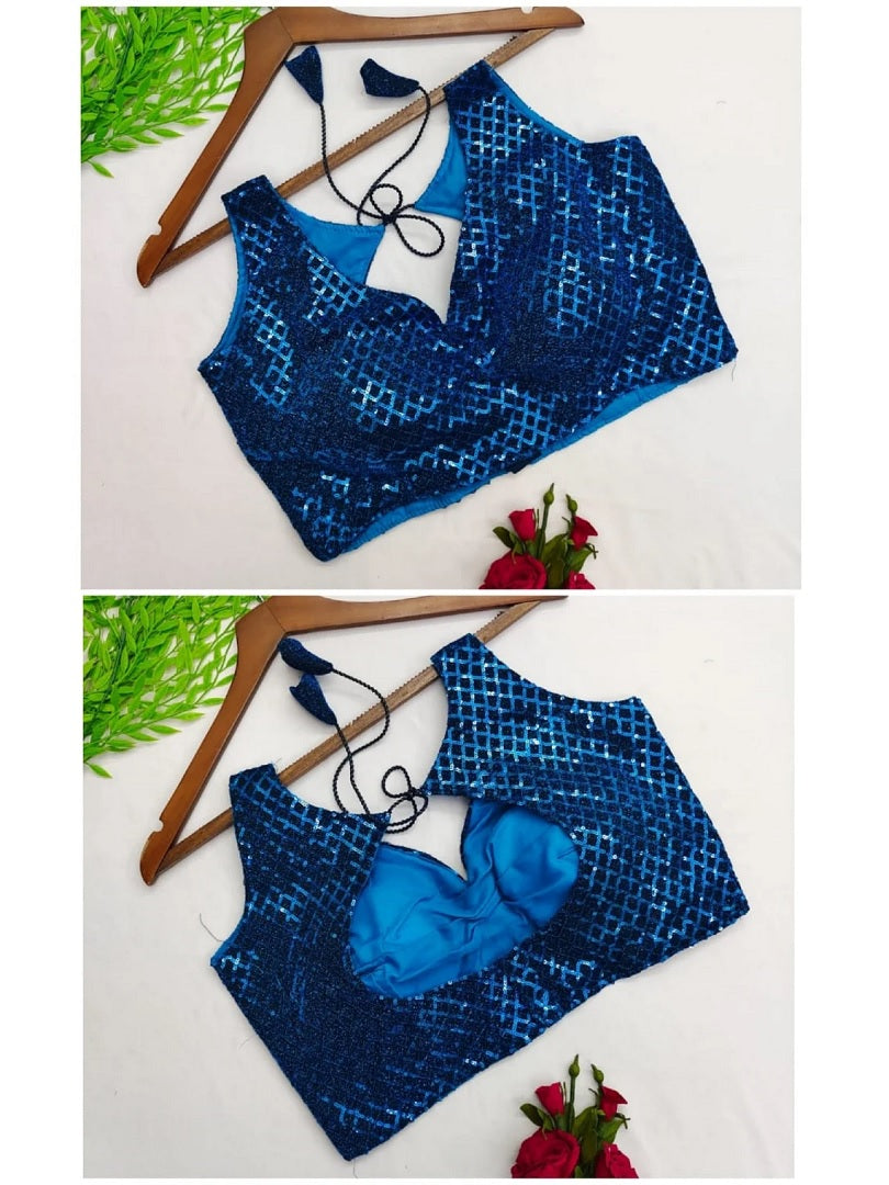 Chinon Silk Sequence Work Blouse image 2