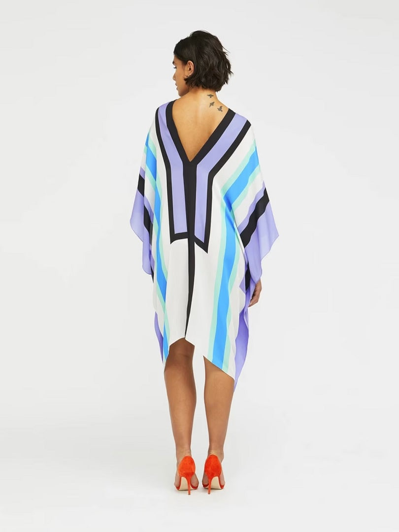 Women’s Short Printed Soft Silk Crepe Kaftan Top Daily Wear J5618 image 2