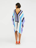 Women’s Short Printed Soft Silk Crepe Kaftan Top Daily Wear J5618 image 2