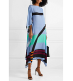 Long Soft Silk Crepe Kaftan, Caftan For Women's image 1