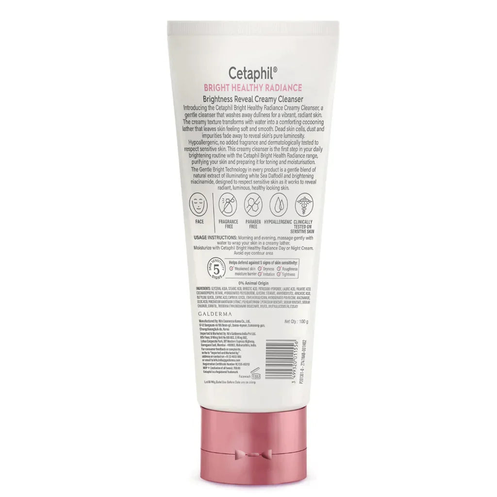 Cetaphil Bright Healthy Radiance Brightness Reveal Creamy Cleanser -100 gm image 2