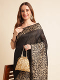Rich Pallu Row Silk Weaving Work Saree image 13