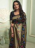Banarasi Soft Silk Saree With Unstitched Blouse image 2