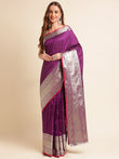 Banarasi Silk Saree With Unstitched Blouse image 1