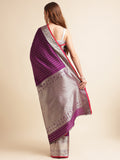 Banarasi Silk Saree With Unstitched Blouse image 3