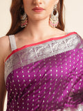 Banarasi Silk Saree With Unstitched Blouse image 6