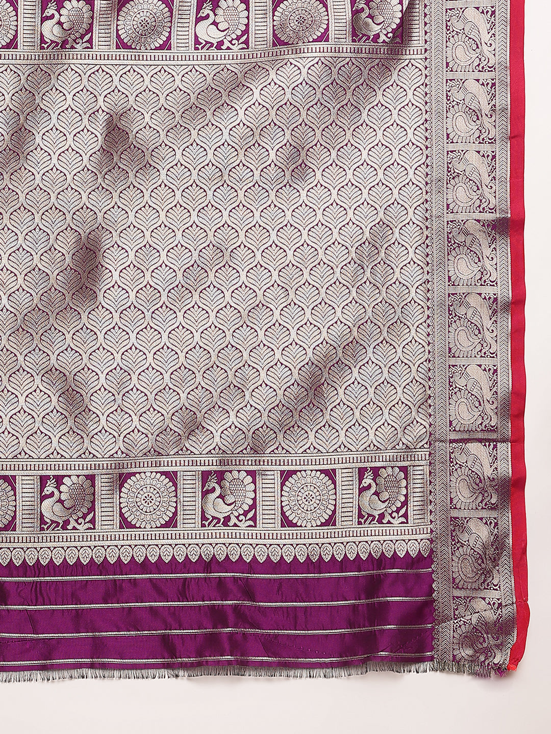Banarasi Silk Saree With Unstitched Blouse image 7