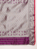 Banarasi Silk Saree With Unstitched Blouse image 7