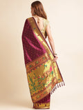 Pure Soft Banarasi Lichi Silk Saree With Blouse image 3