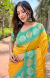 Banarasi Soft Silk Saree With Blouse image 10