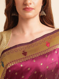 Pure Soft Banarasi Lichi Silk Saree With Blouse image 5