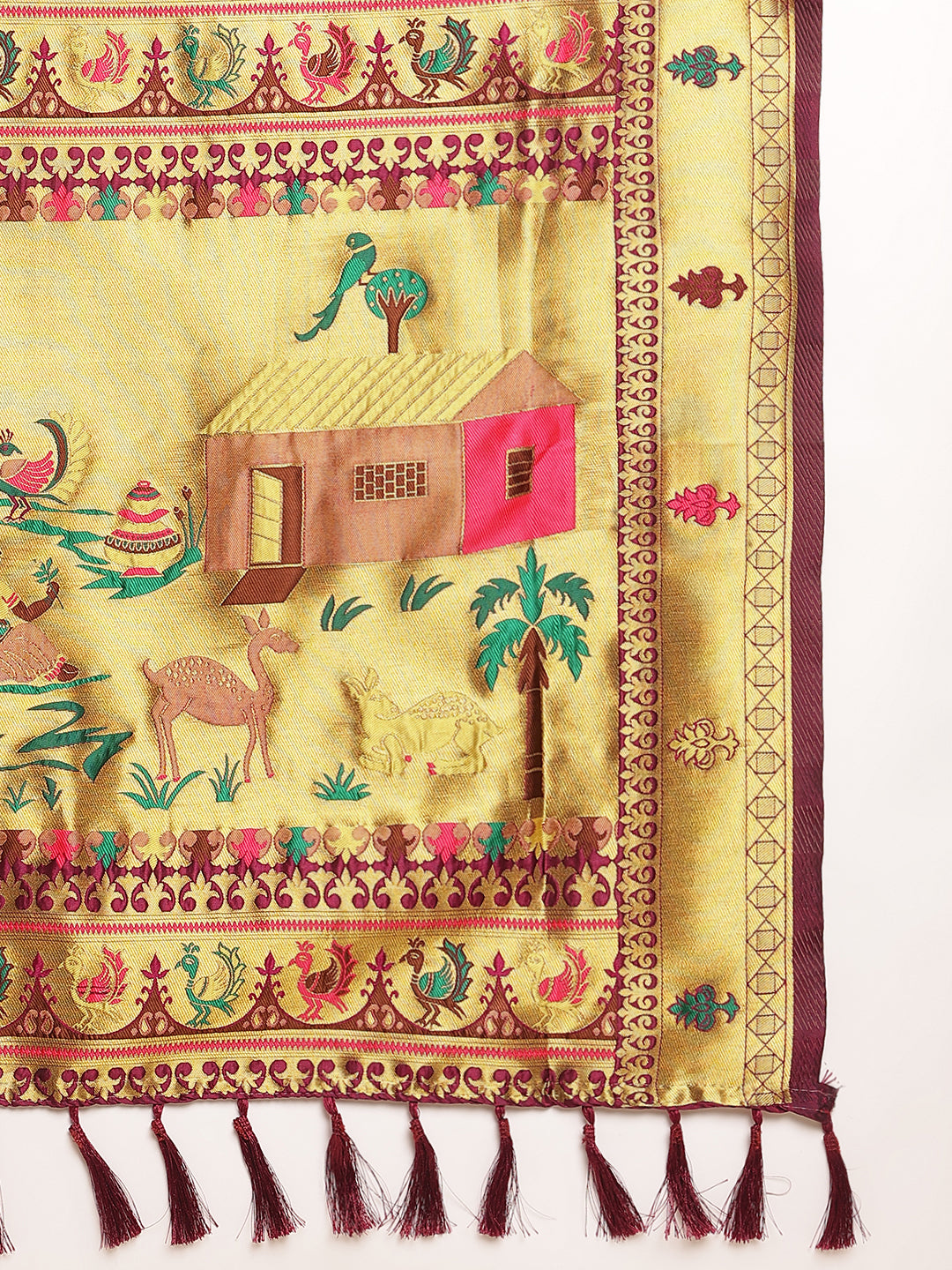 Pure Soft Banarasi Lichi Silk Saree With Blouse image 7