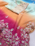 Georgette Multi Color Classic Saree image 4