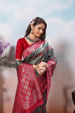 Kanjiwaram Silk With Rich Pallu Traditional Wear Sari With Blouse 11-VF image 23