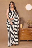 Pure Soft Georgette Silk Ready To Wear Saree With Blouse image 1