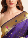Pure Soft Banarasi Lichi Silk Saree With Blouse image 16