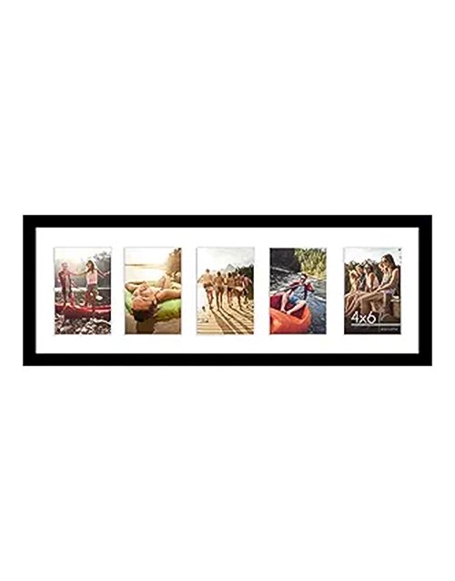 4x6 Collage Picture Frame – Displays 5 Photos or One 8x24 – Shatter-Resistant Glass – Wall Mount – Signature Collection Paperback bookcover – AVRBOOKS