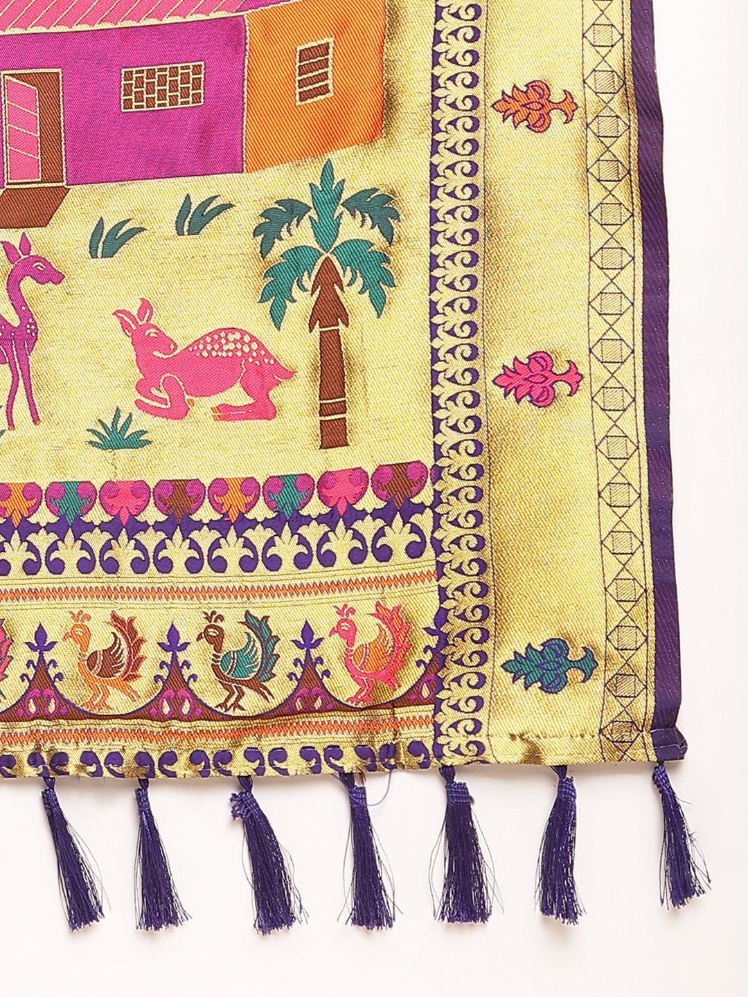 Pure Soft Banarasi Lichi Silk Saree With Blouse image 14