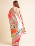 Women's Pure Litchi Silk Saree image 3