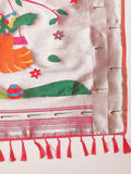 Women's Pure Litchi Silk Saree image 7