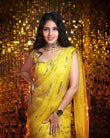 Yellow Georgette With Embroidery Sequence Work Saree image 1