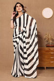 Pure Soft Georgette Silk Ready To Wear Saree With Blouse image 2