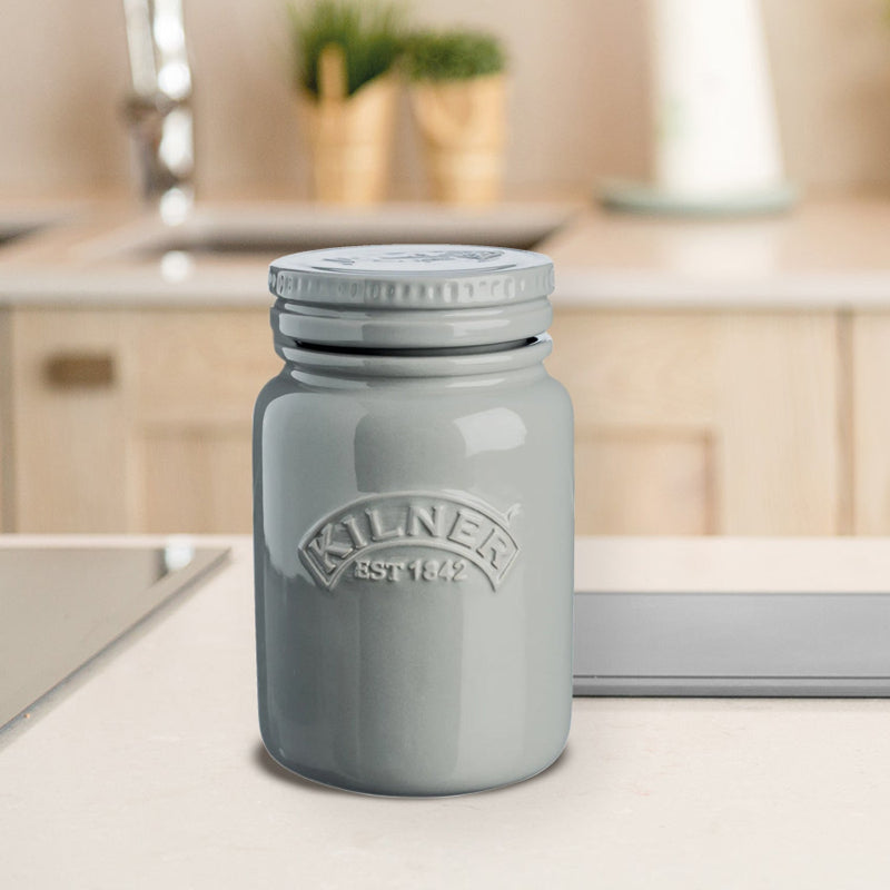 Ceramic Push Top Storage Jar | 600ml | Multiple Colors image 1