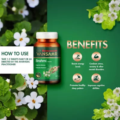 Baidyanath Vansaar Brahmi - 60 Tablets image 3
