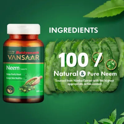 Baidyanath Vansaar Neem Tablet - 60 Tablets image 2